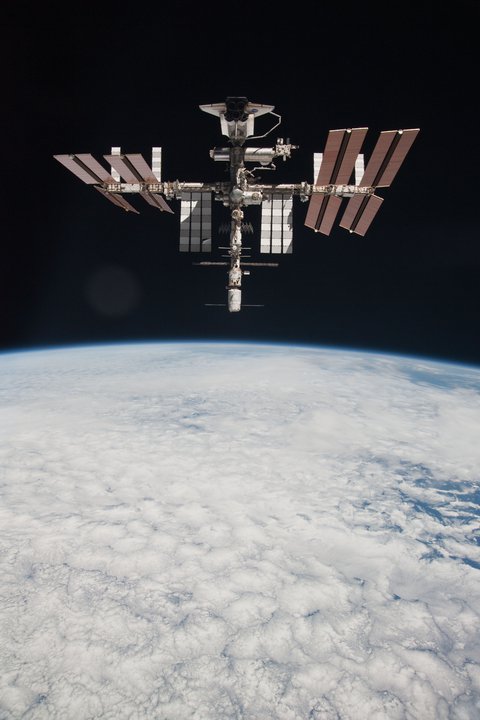 ISS and clouds